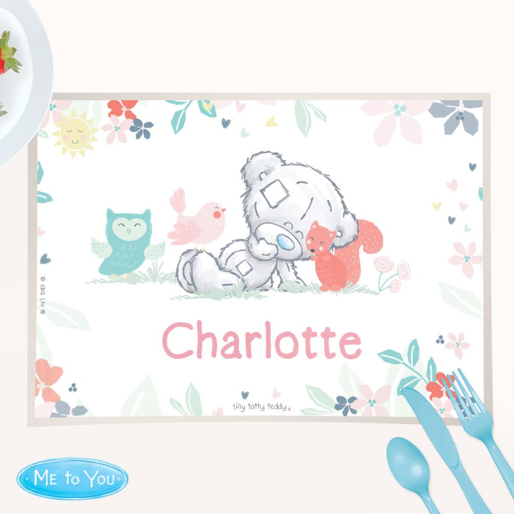 Personalised Tiny Tatty Teddy Woodland Animal Placemat Extra Image 2
